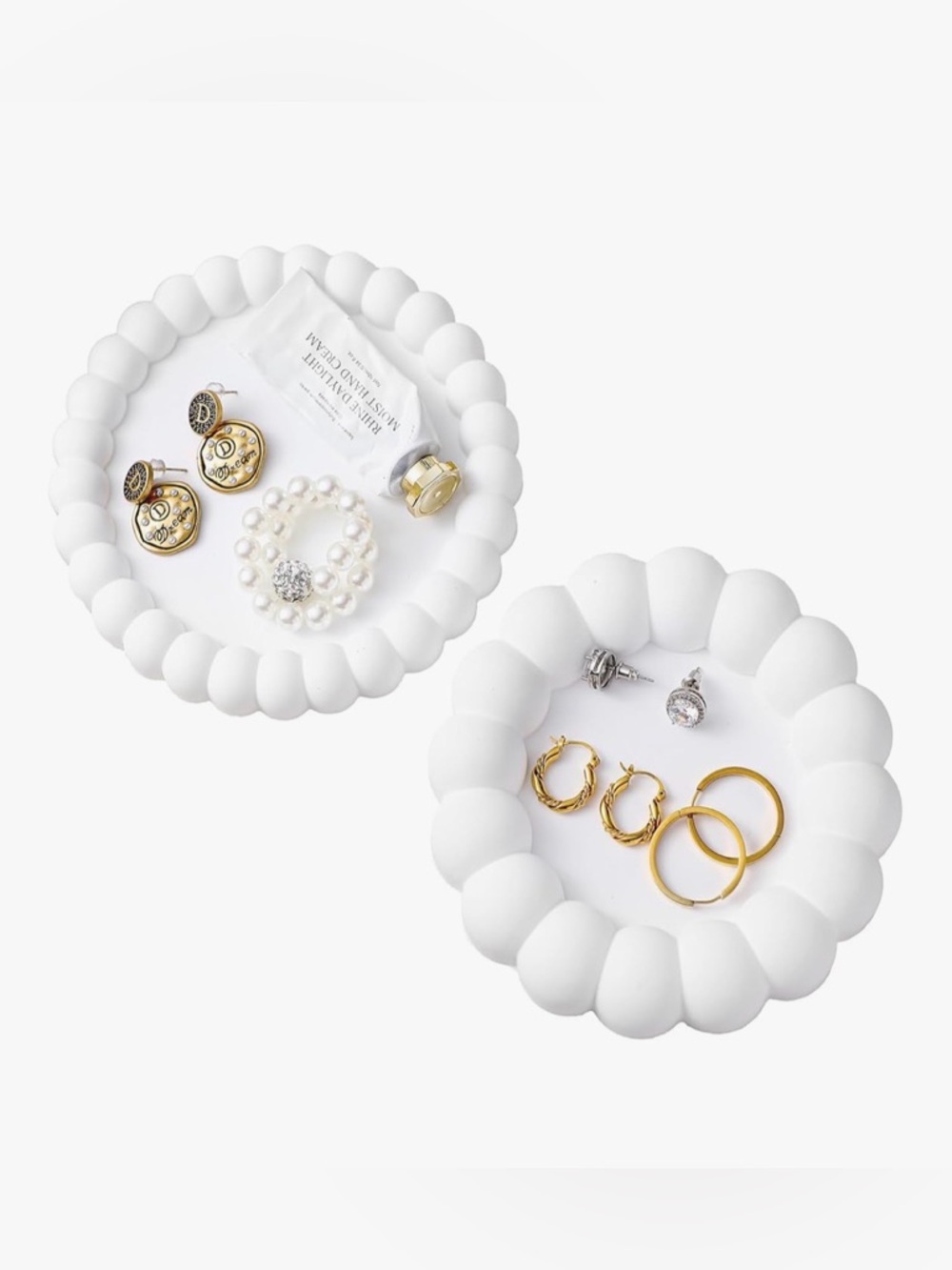 LemonRoad 2 Pcs Bubble Jewelry Dish
